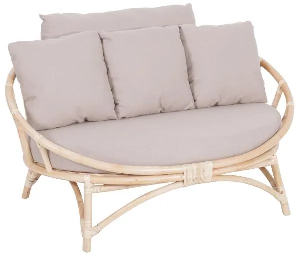 Muscat 2 pers. loungesæt grå 127x102x70cm